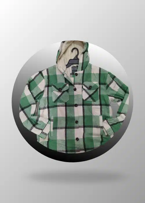 Camisa Leñadora Aborregada con gorro para Dama