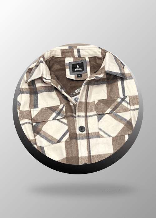 Camisa de franela con cuadros para hombre